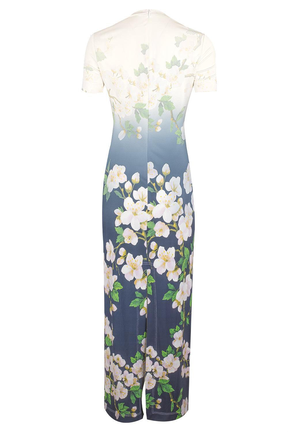 Short Sleeve Cherry Blossom Dress - 6
