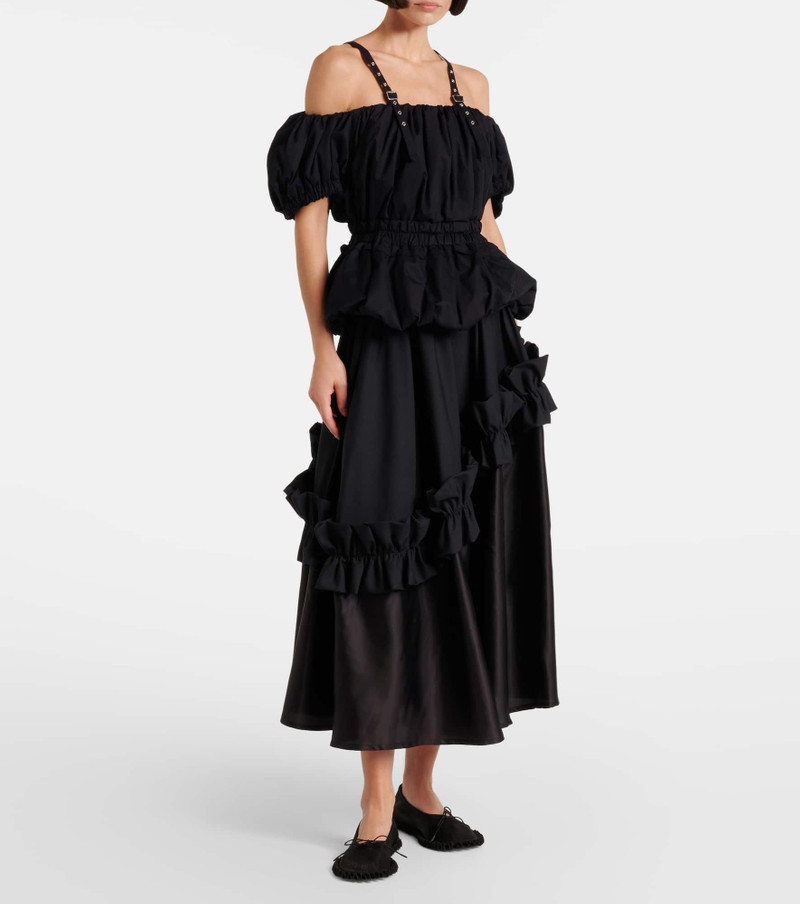 Noir Kei Ninomiya Peplum cotton poplin shirt outlook