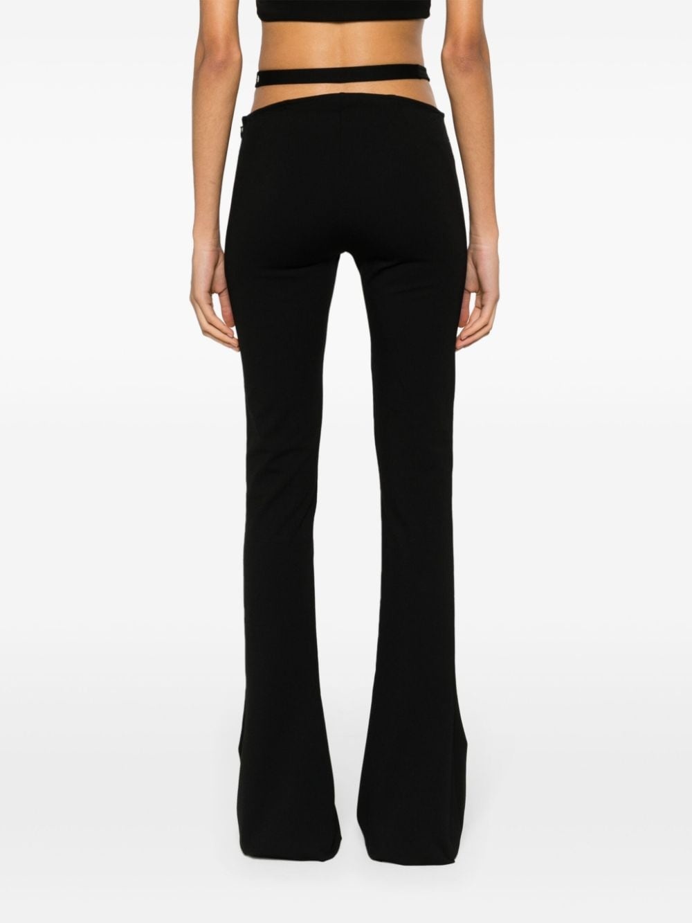 cut-out flared trousers - 4