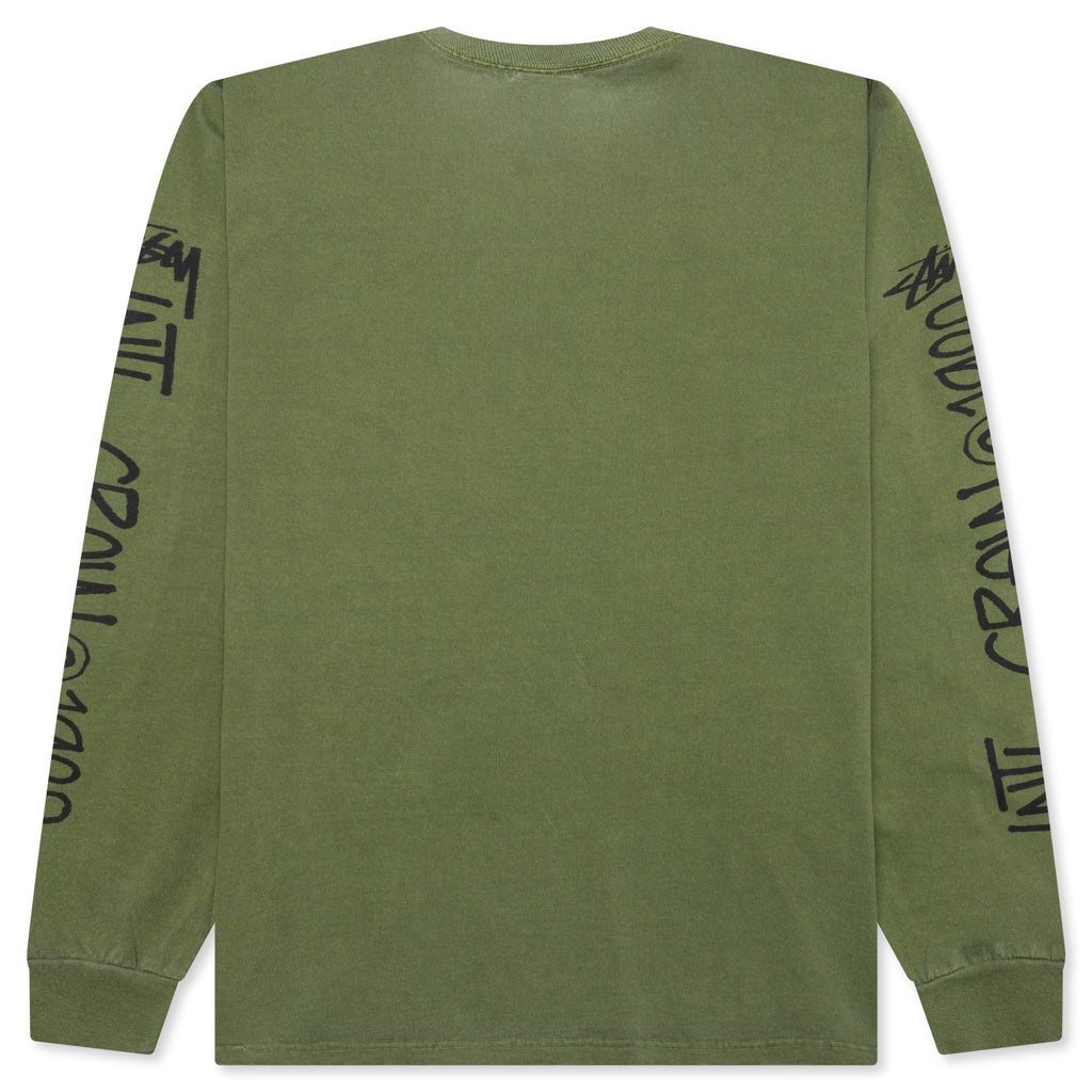 INTERNATIONAL CREW PIGMENT DYED L/S TEE - OLIVE - 2