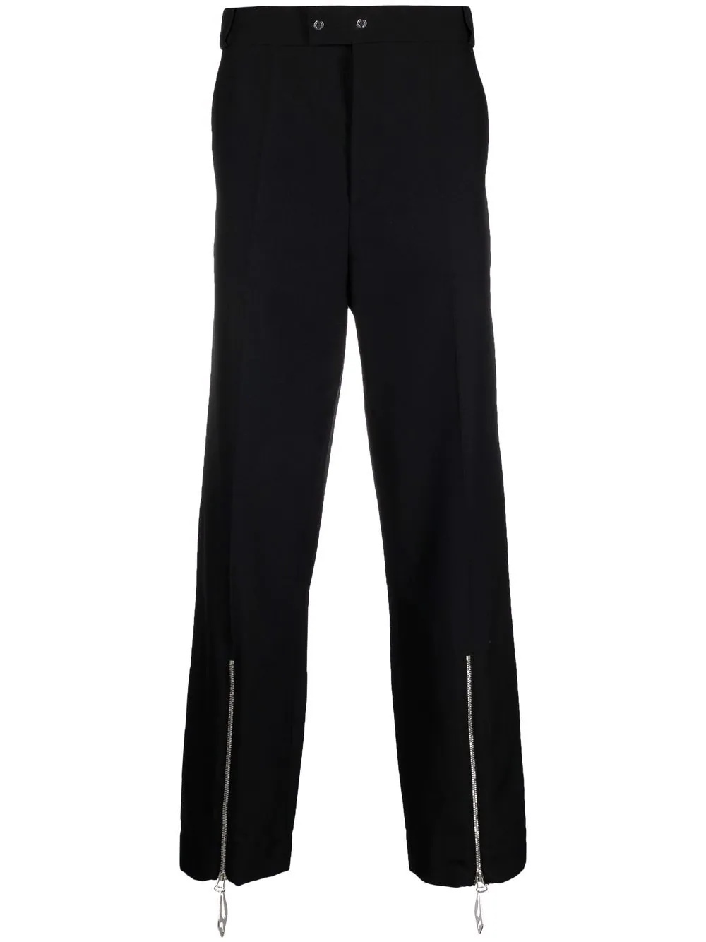 zip-detail tailored trousers - 1