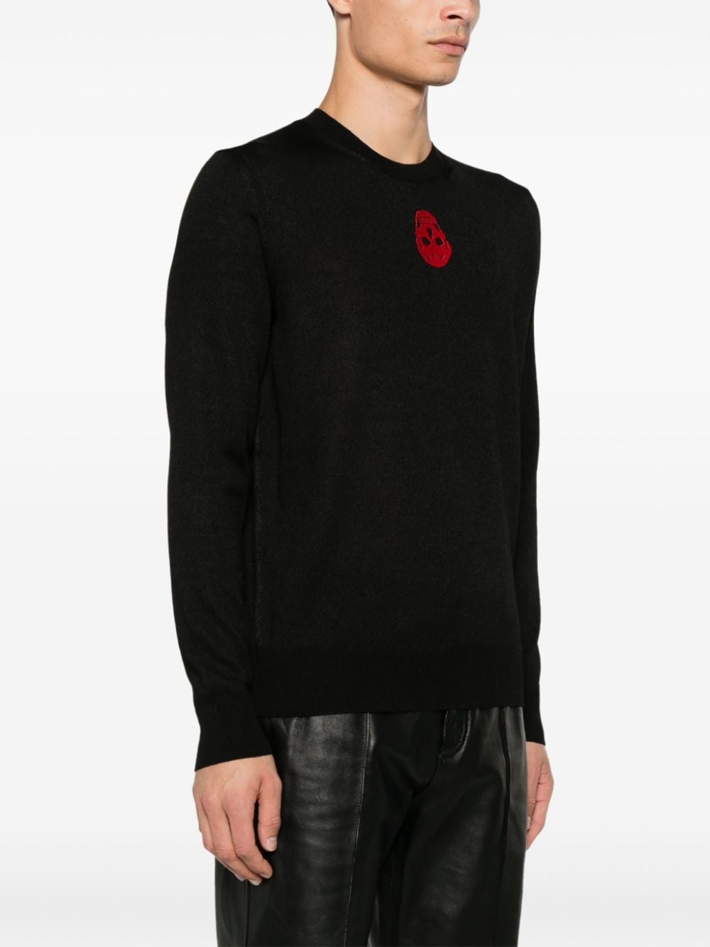 inverted skull-embroidered sweater - 3