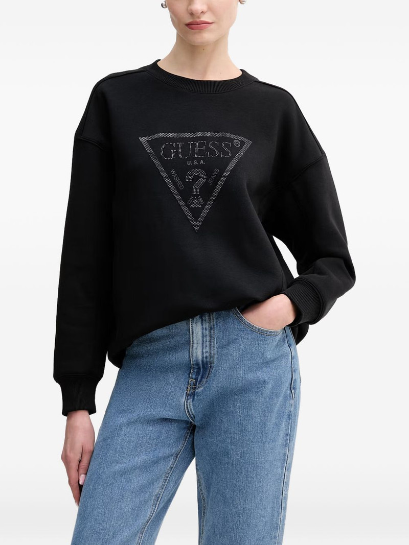 embellished-logo sweatshirt 1