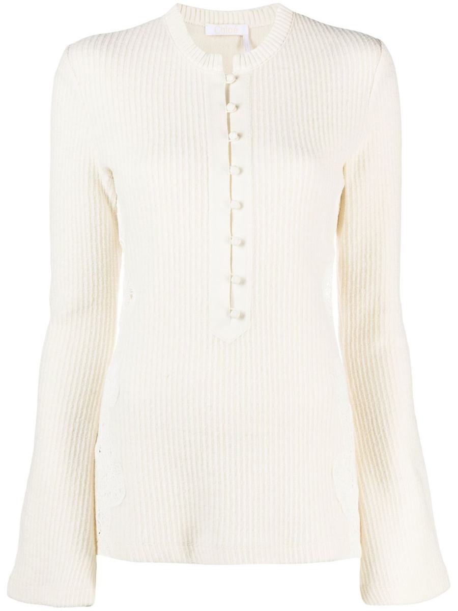 CHLOÉ EMBROIDERED WOOL JUMPER - 1