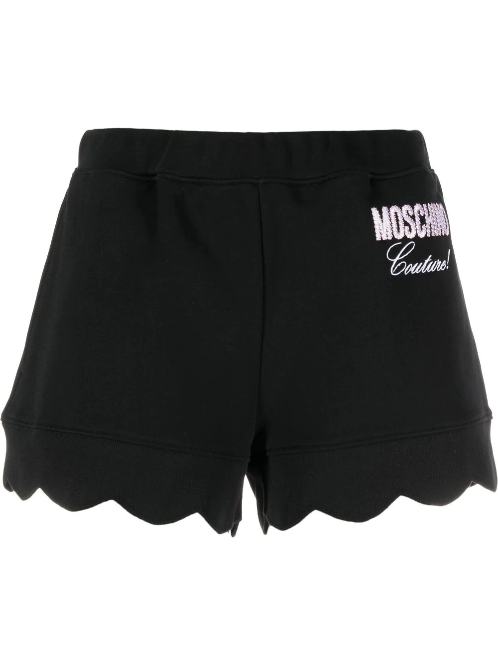 logo-print track shorts - 1