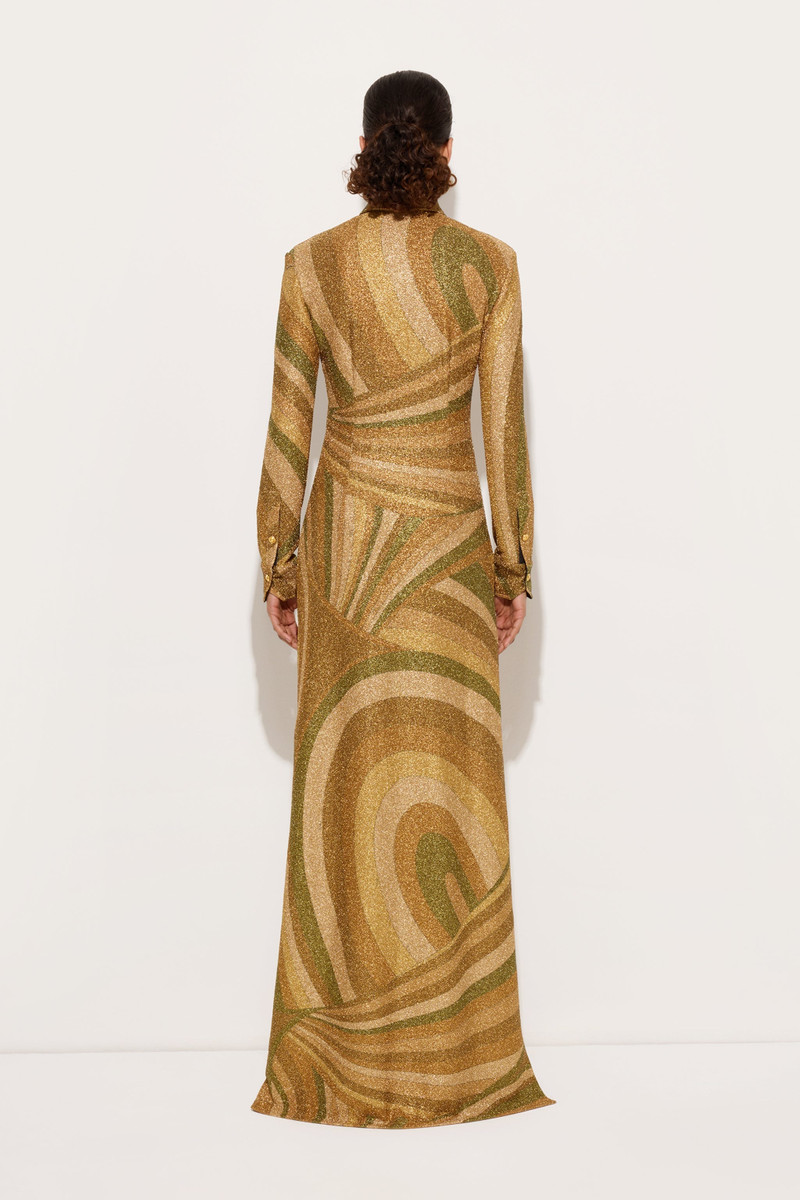 IRIDE PRINT JERSEY LAMÉ DRESS 4