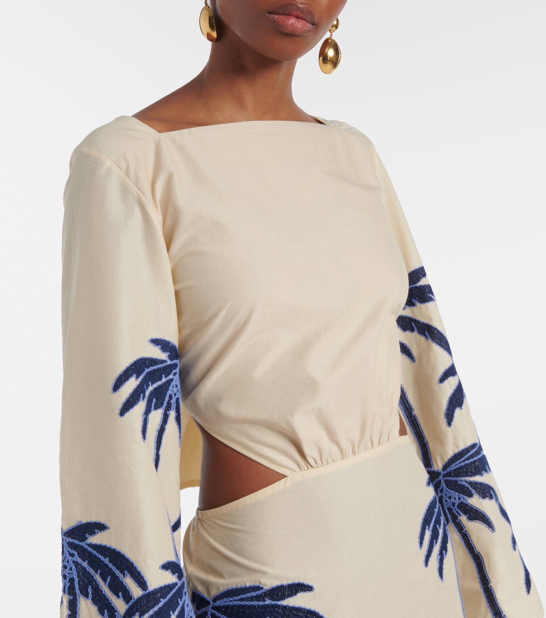 Journey embroidered cutout midi dress - 4