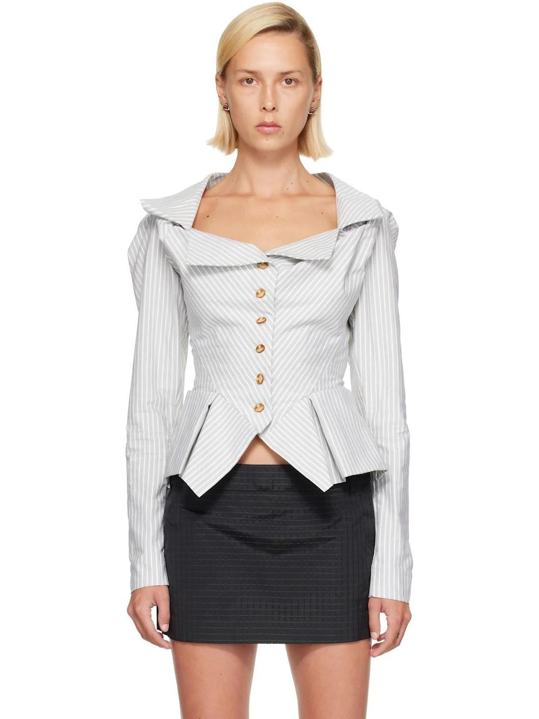 White & Green Monday Blouse - 1