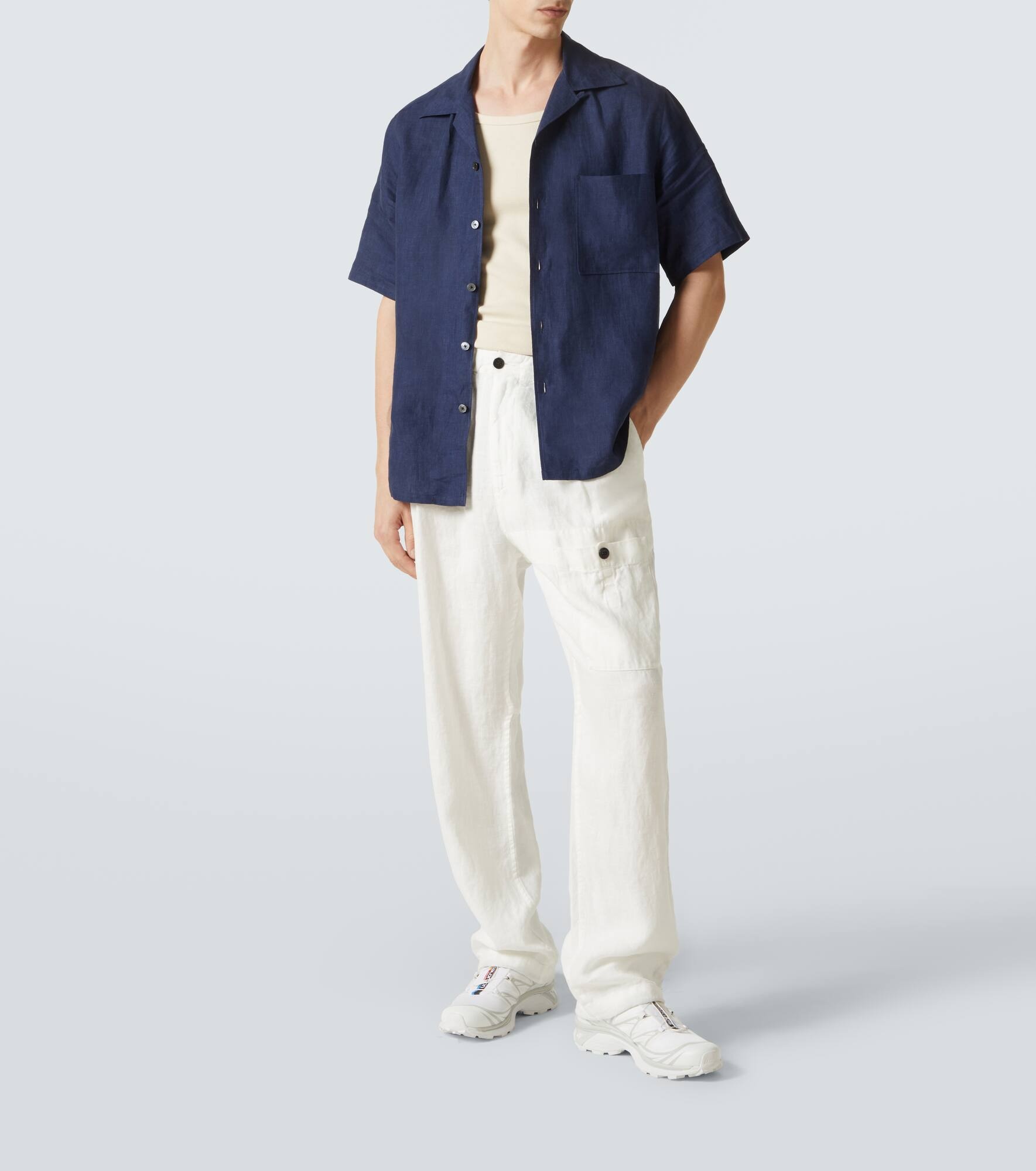 Linen cargo pants - 2