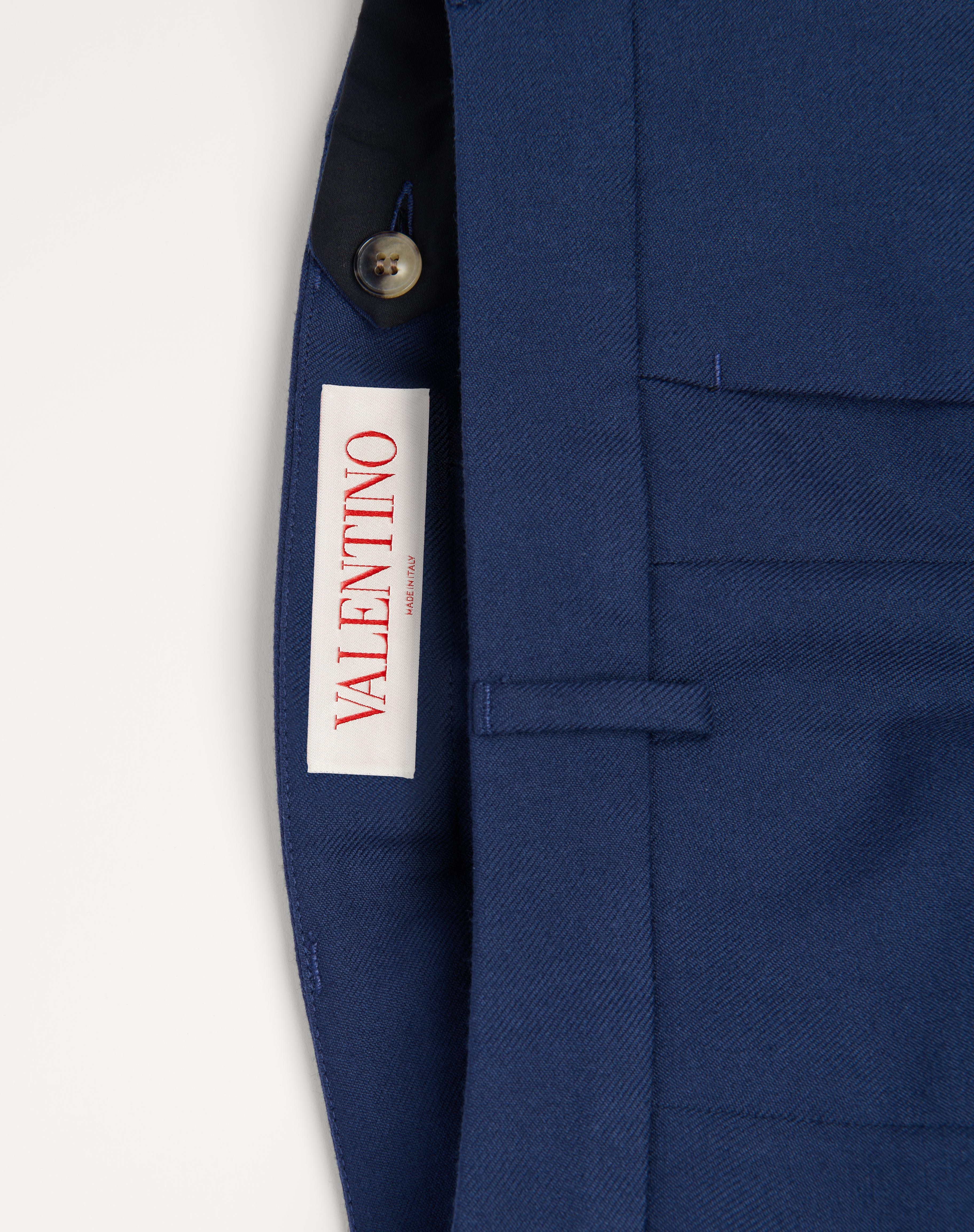 WOOL GABARDINE PANTS WITH TURN-UPS - 2