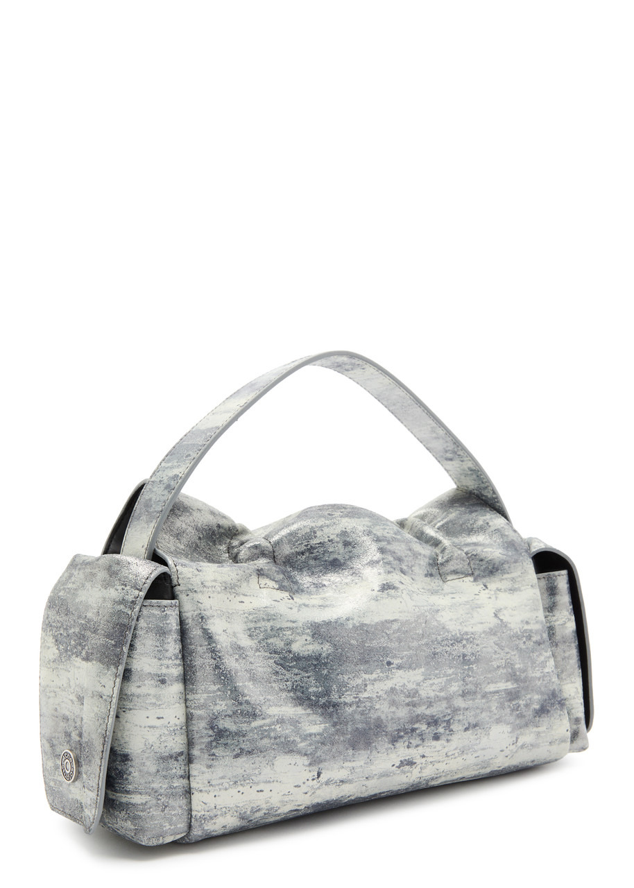 Acne Studios Multipocket Metallic-suede top Handle bag - 2