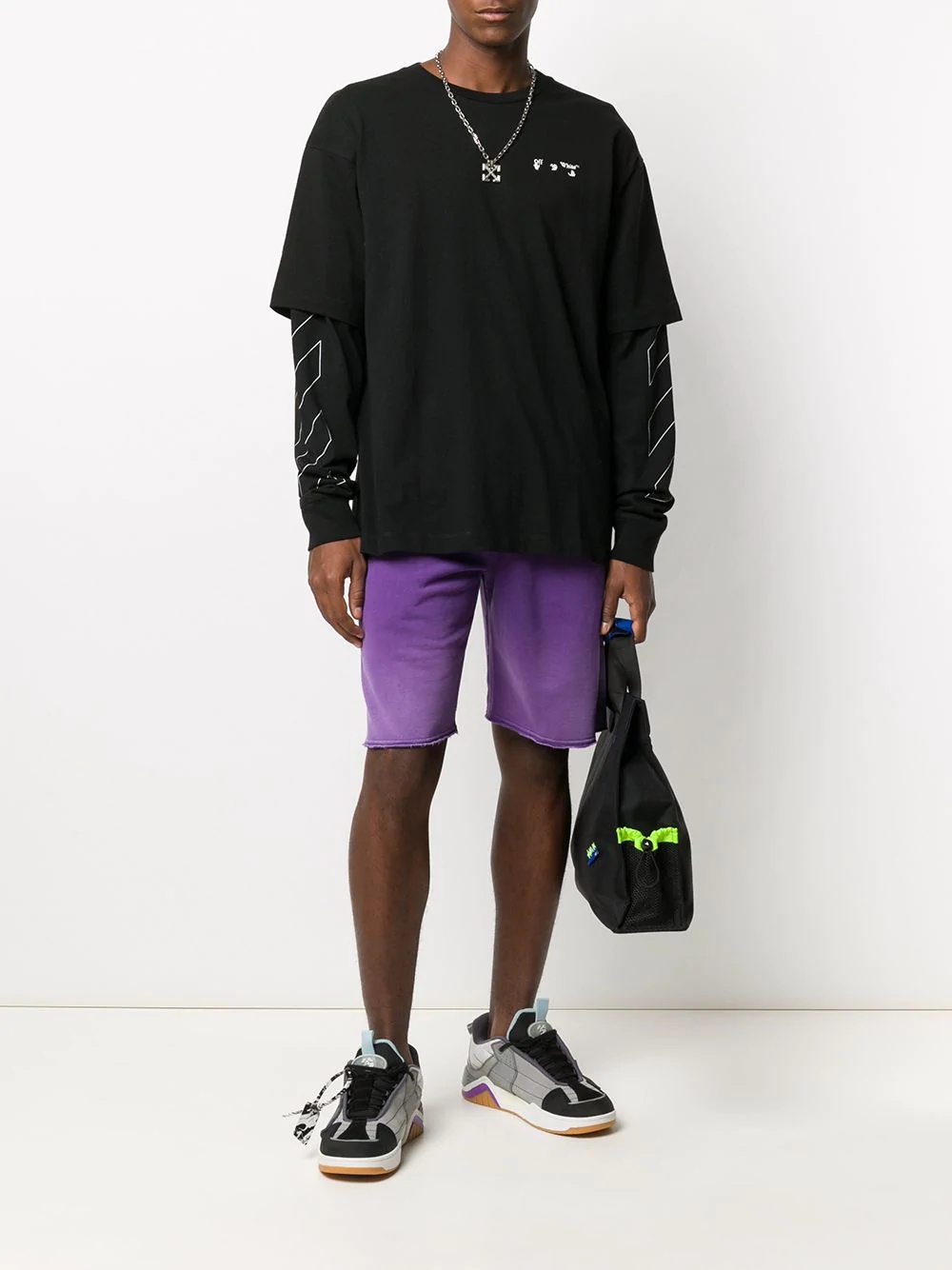 gradient-effect track shorts - 2