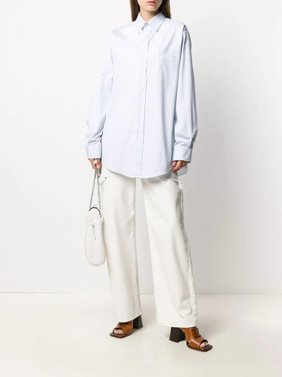 Maison Margiela vertical striped loose-fit shirt outlook