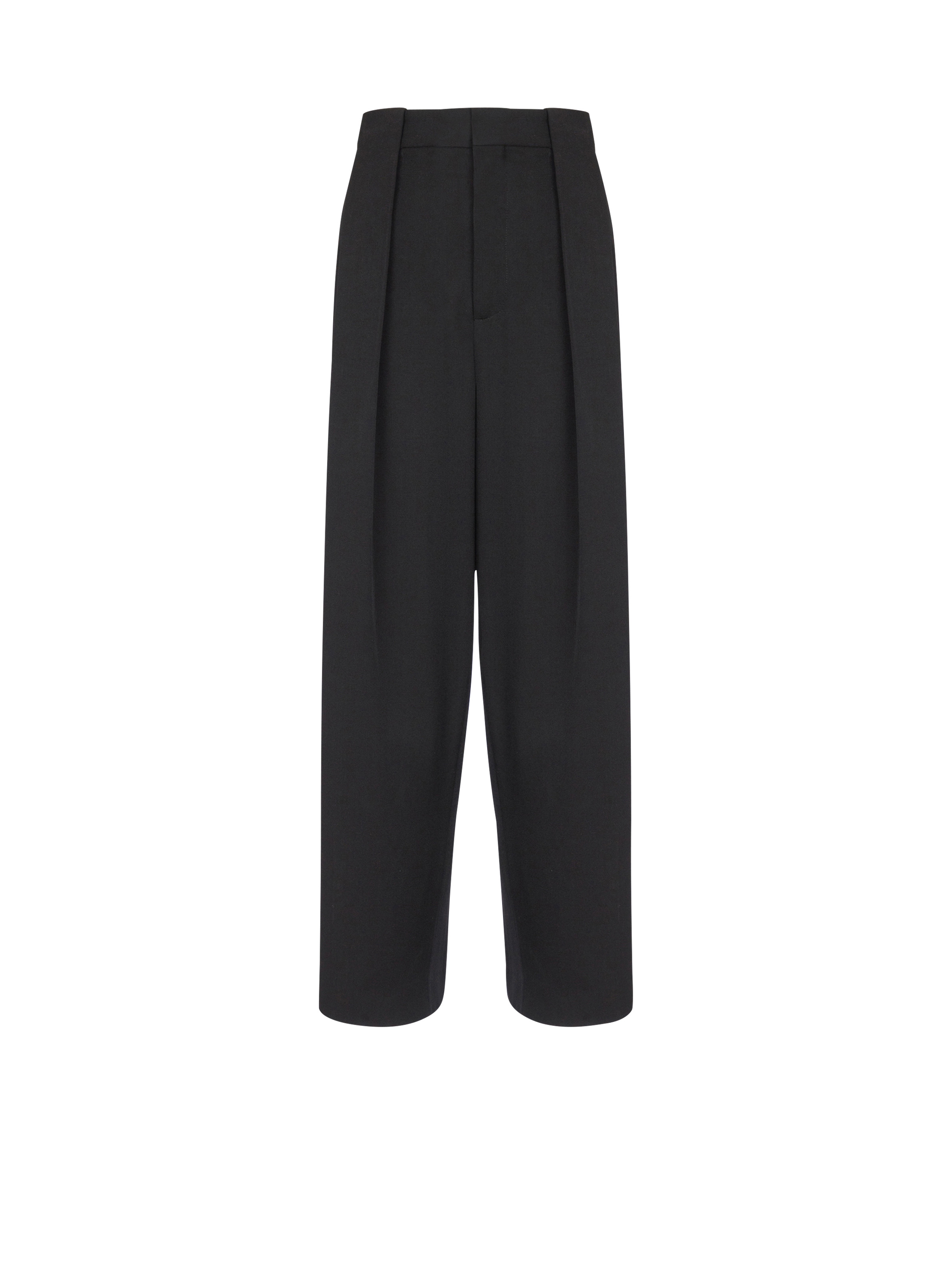 Pleated grain de poudre trousers - 1