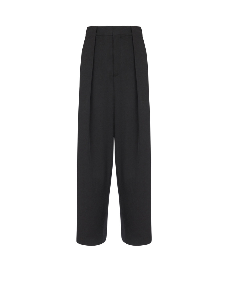 Pleated grain de poudre trousers - 1