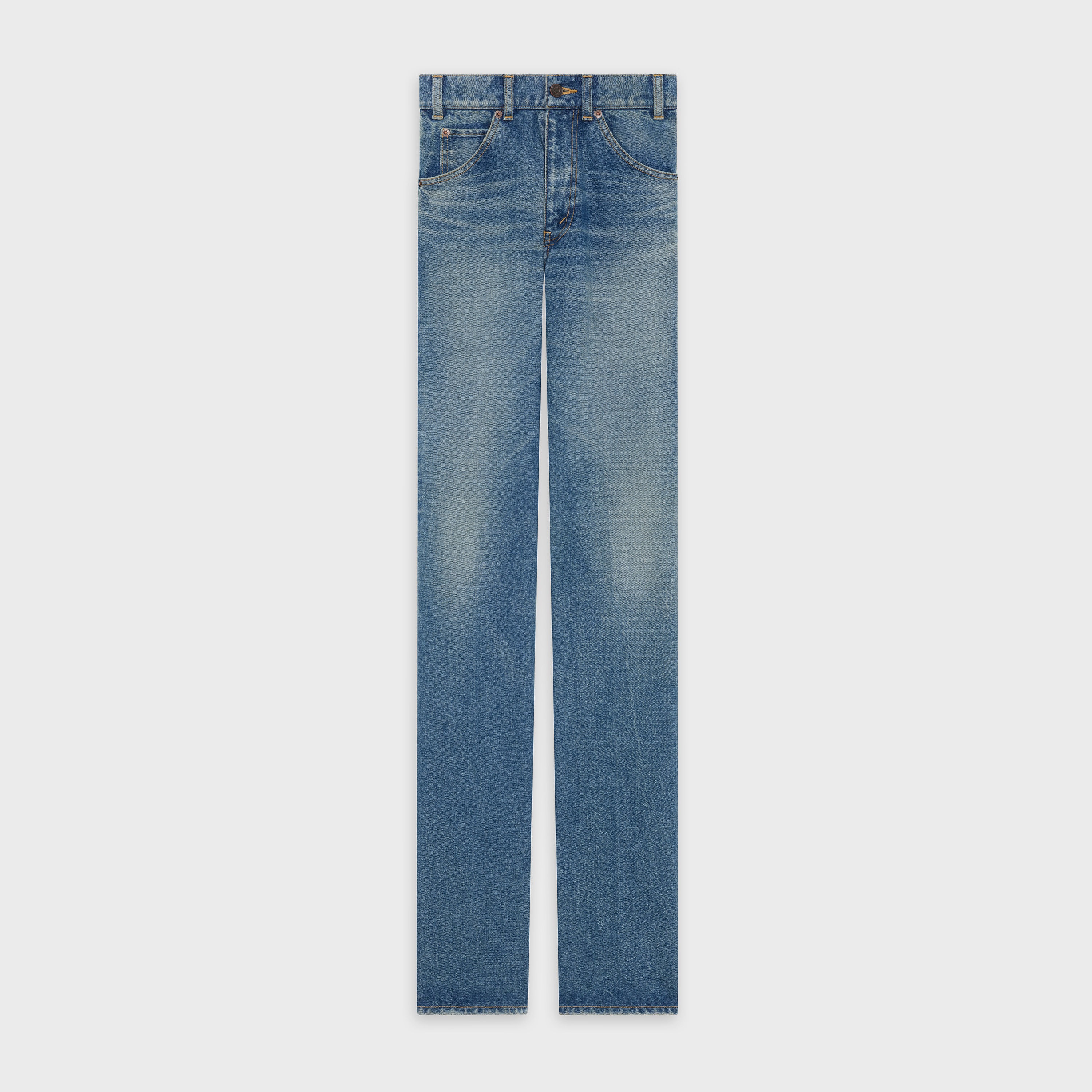 FLARED JEANS IN BROKEN TWILL - 1