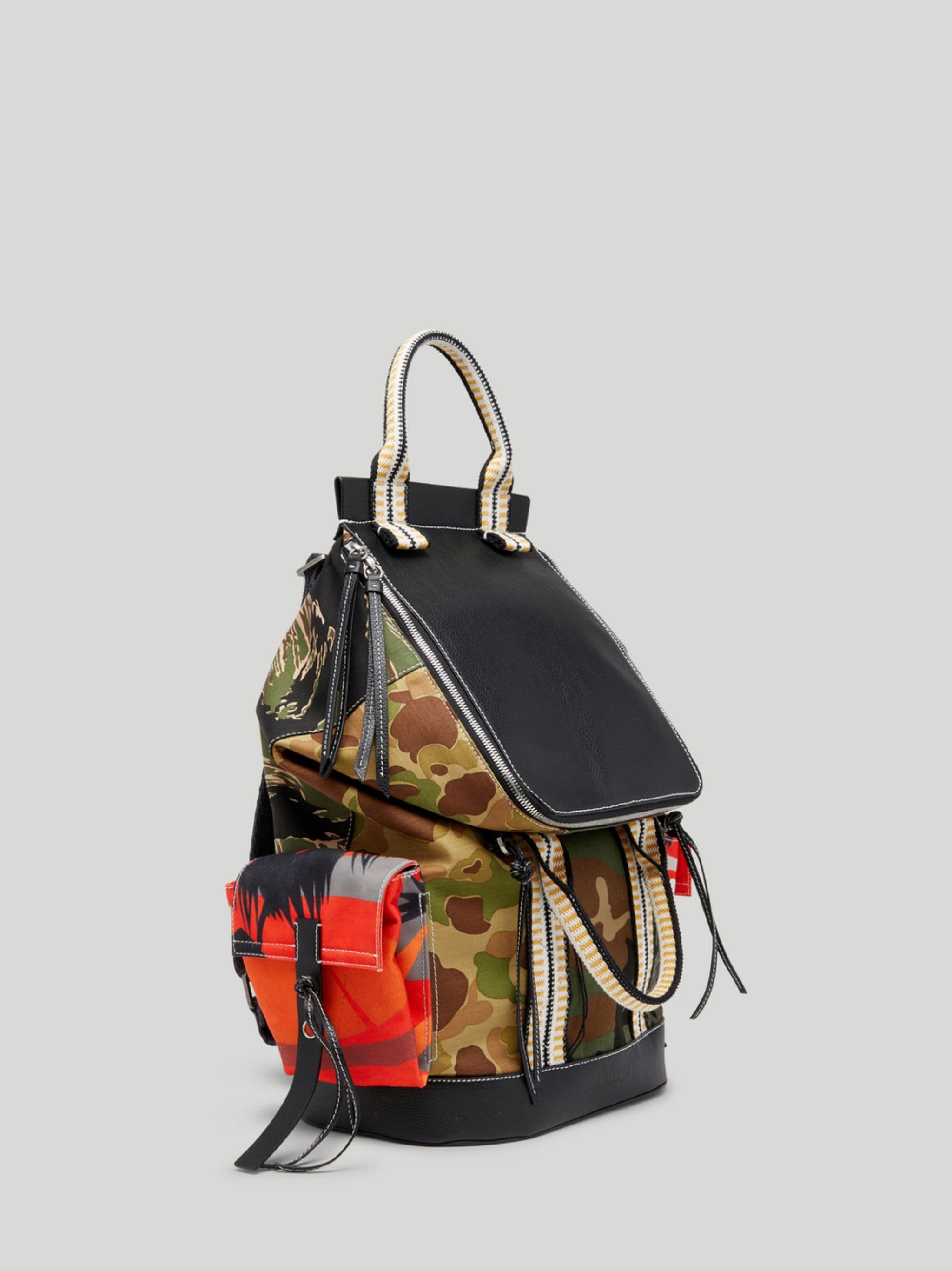 MIXED FABRIC BACKPACK - 3