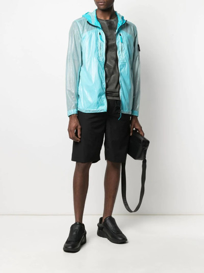 Stone Island high-shine hooded jacket outlook