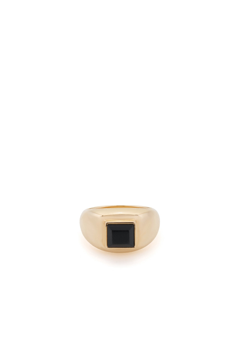 GABRIELA HEARST Medium Ring in 18K Yellow Gold & Onyx outlook