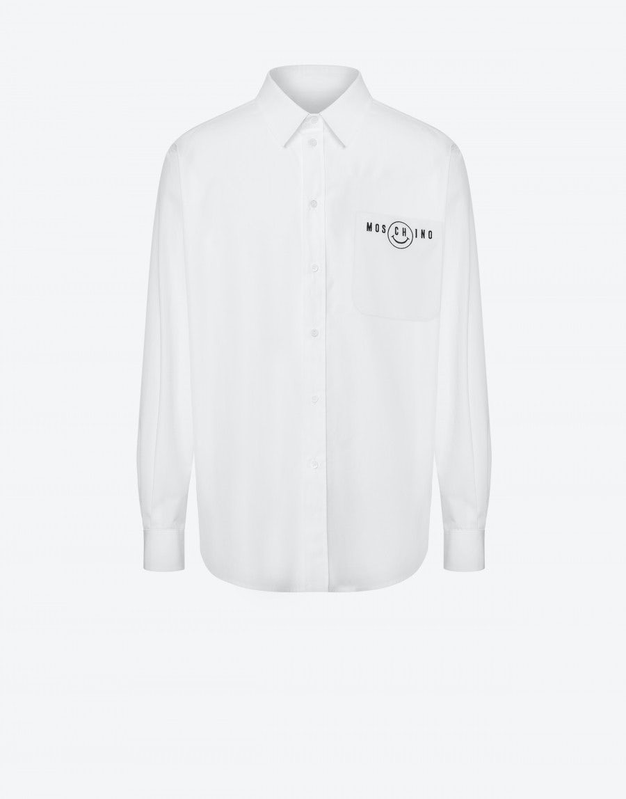 MOSCHINO SMILEY®EMBROIDERY POPLIN SHIRT - 1