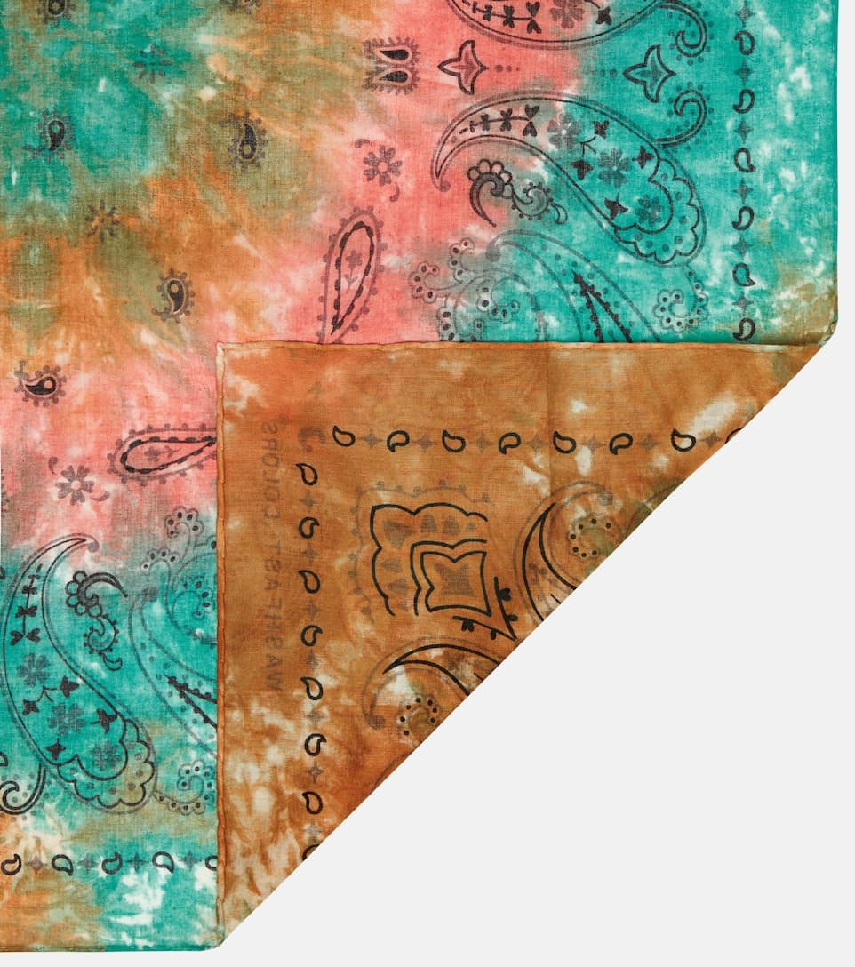 Bandana printed cotton chiffon scarf - 4