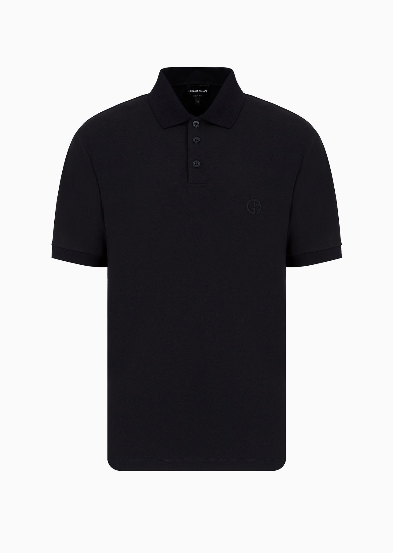 Stretch cotton piqué polo shirt - 1