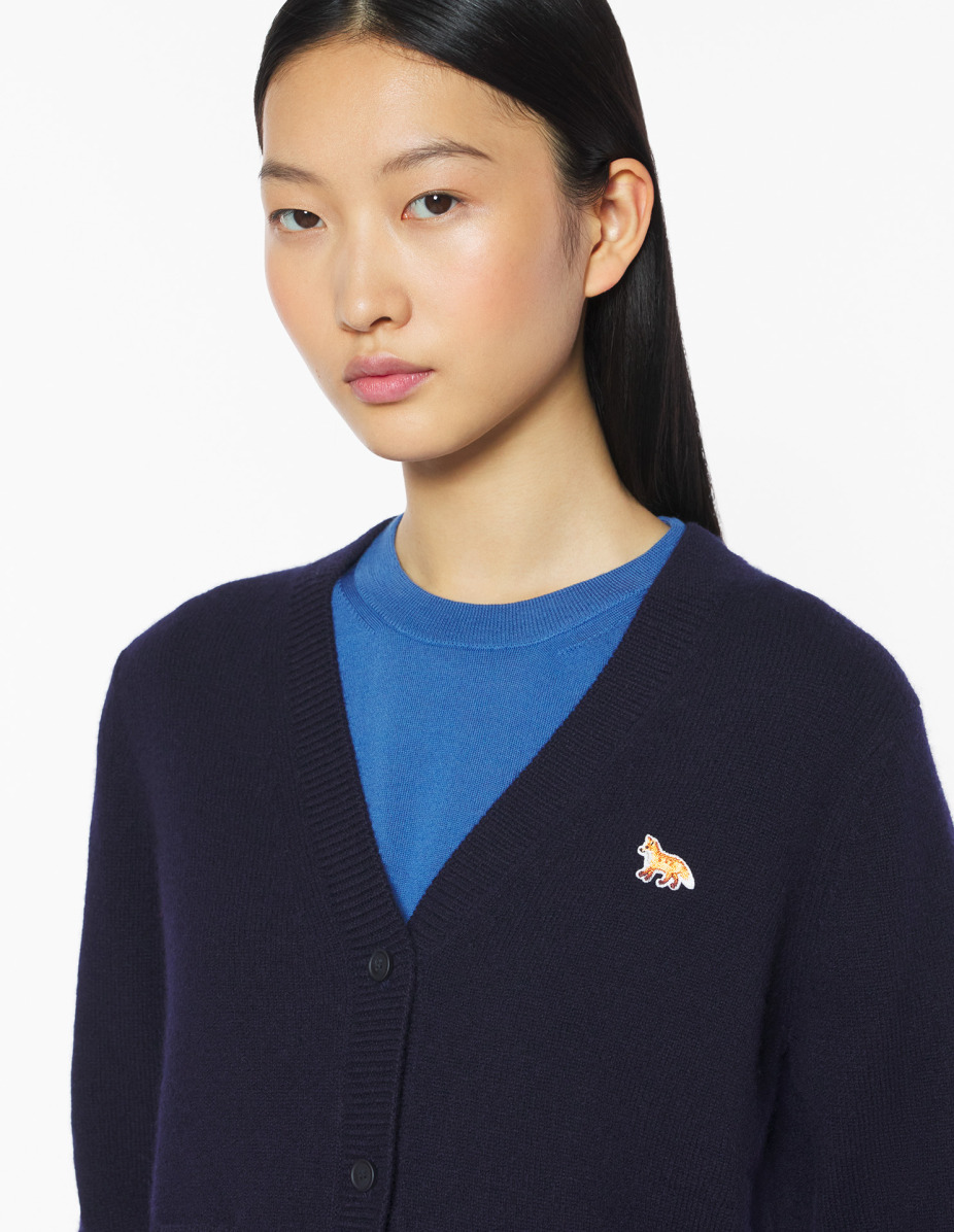 BABY FOX LAMBSWOOL BOXY CARDIGAN - 4