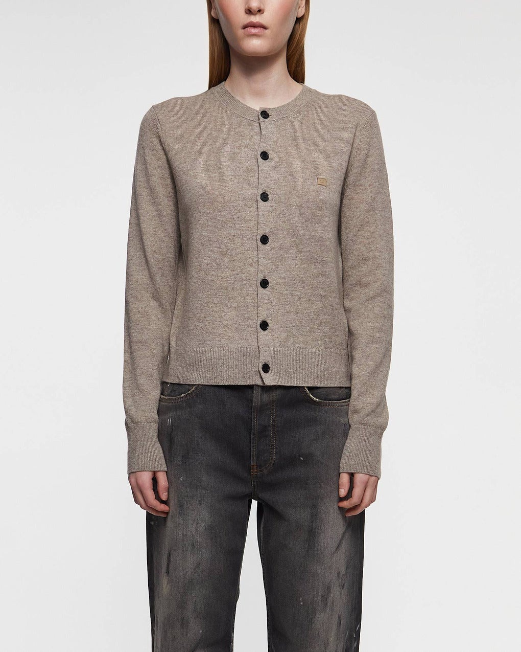 Cardigan Fitted Yak Wool Grey melange - 2