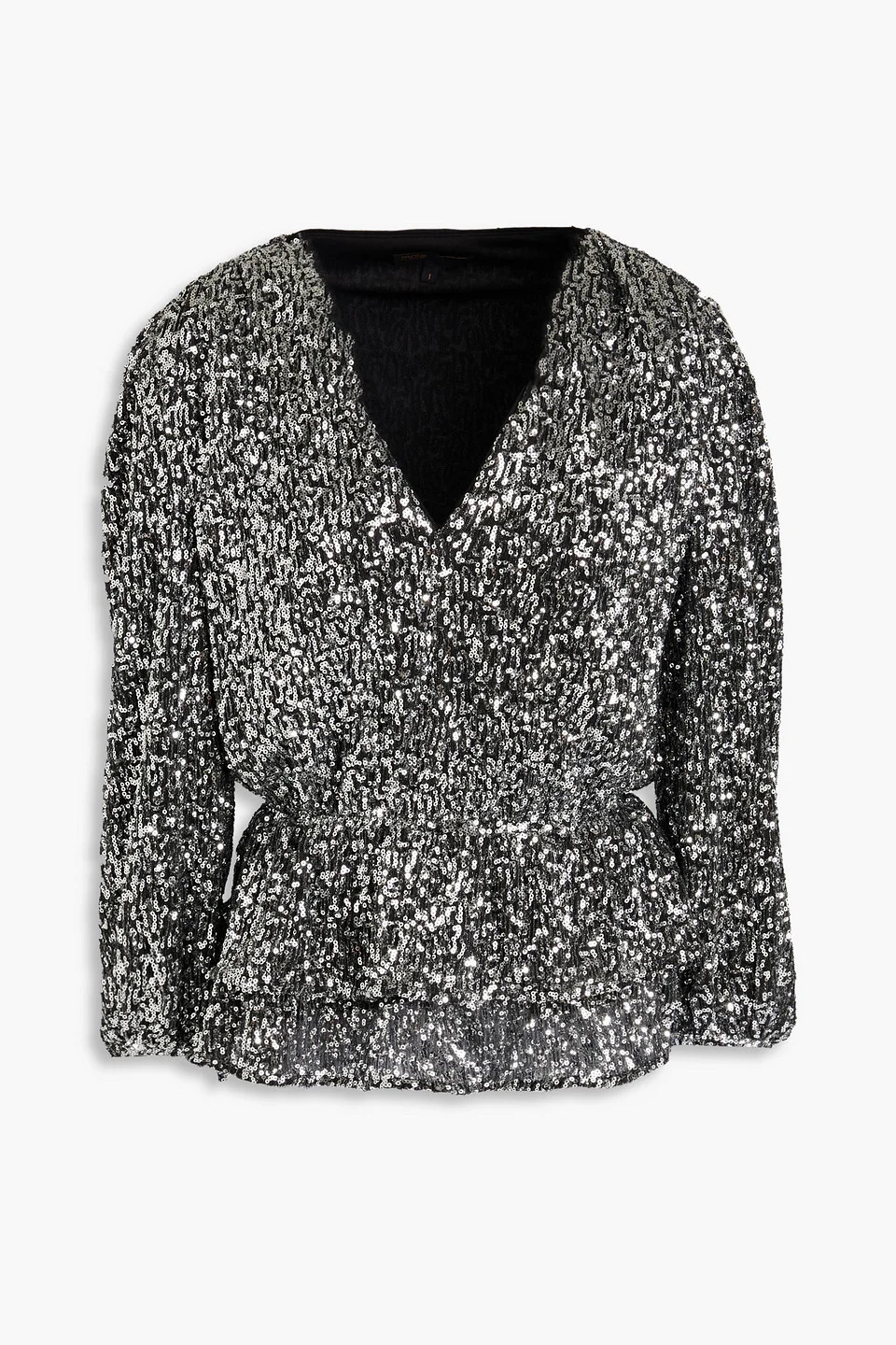 Sequined tulle peplum top - 1