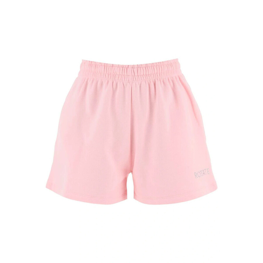 Rotate Ladies Almond Blossom Sunday 6 Crystal Logo Sweatshorts - 5