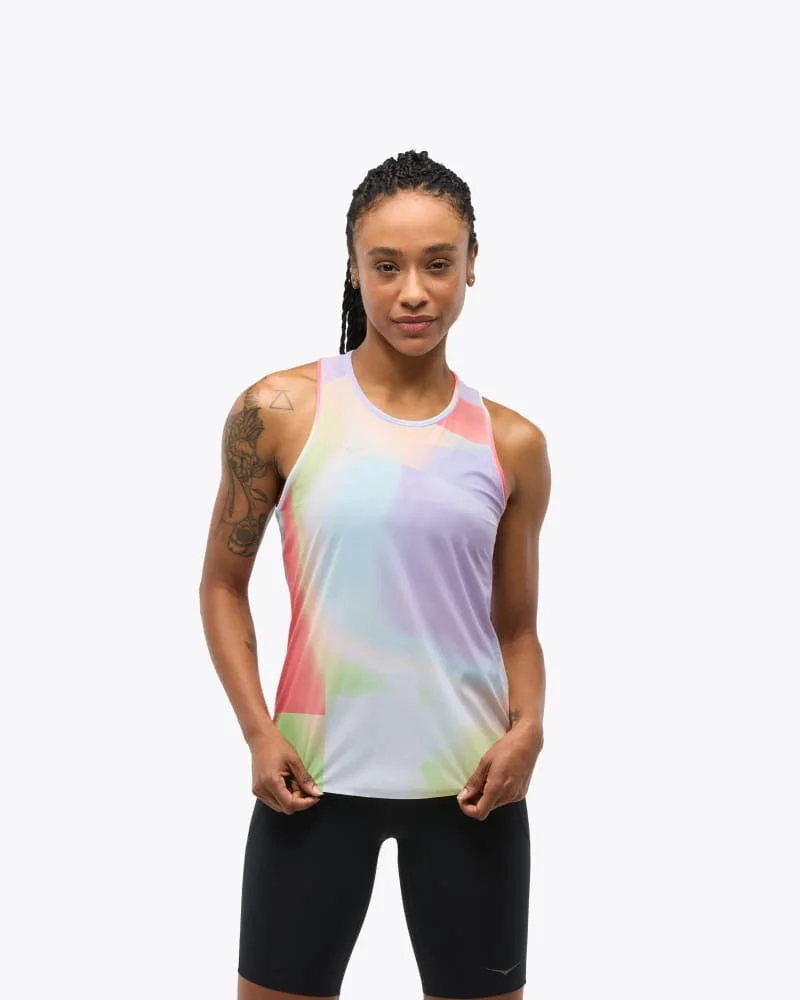 Women's Airolite Run Tank Top in Grapefruit Mist - 1
