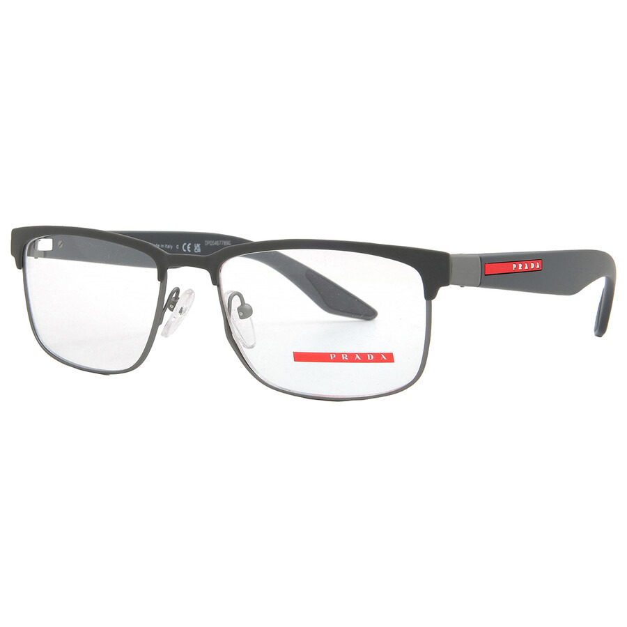 Prada Linea Rossa Demo Rectangular Men's Eyeglasses PS 51PV 06P1O1 54 - 2