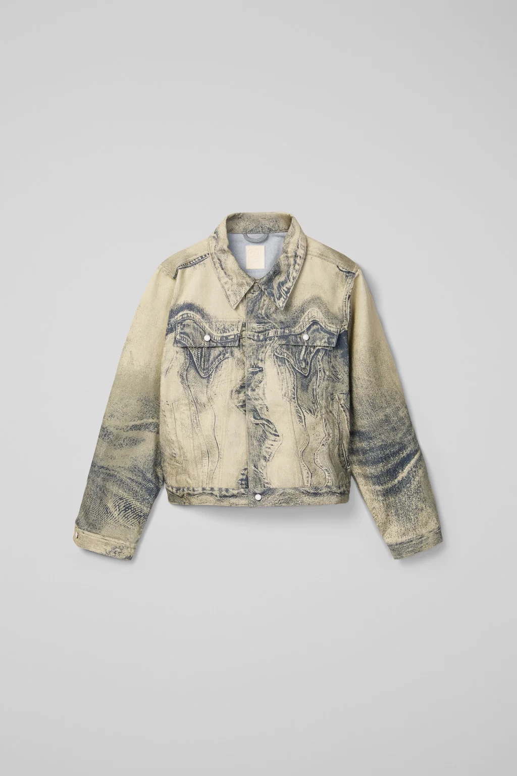 Sand-black Denim Jacket - 1