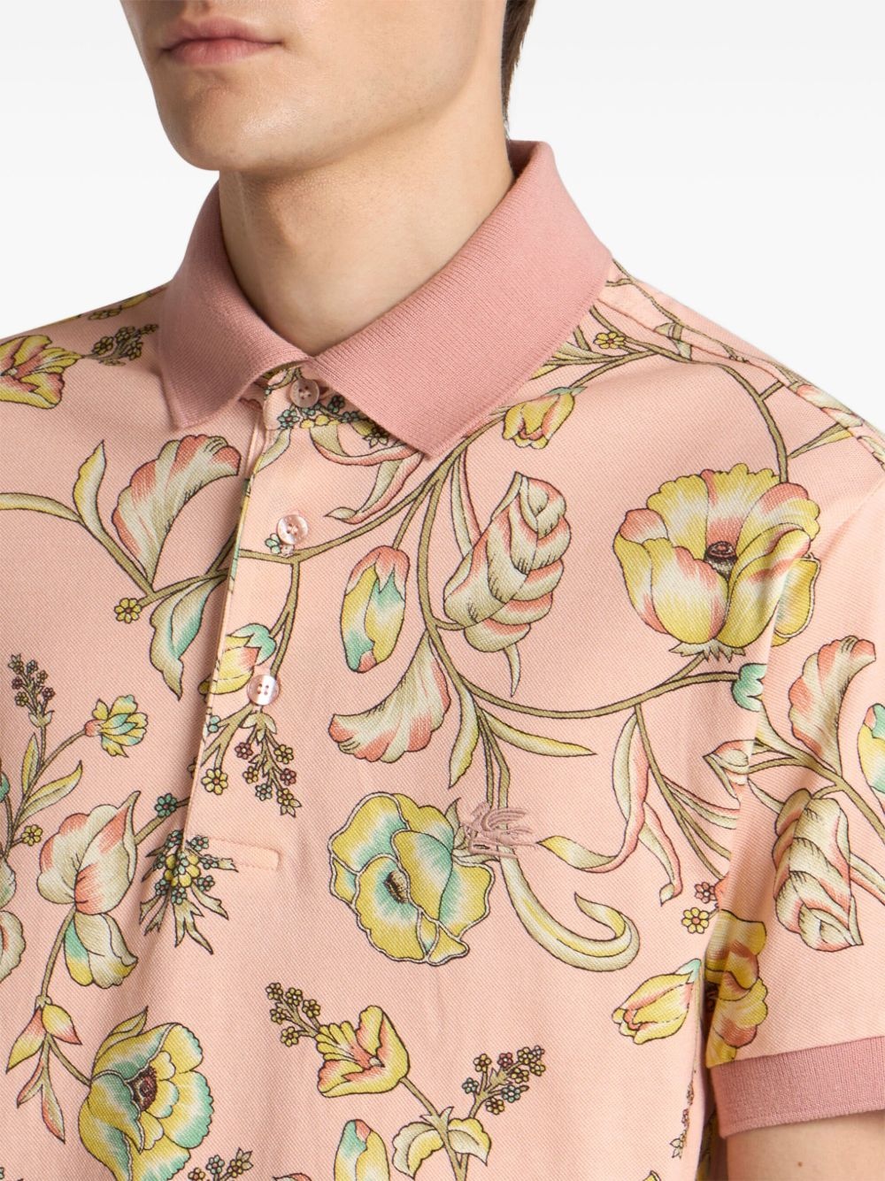 floral polo shirt - 4