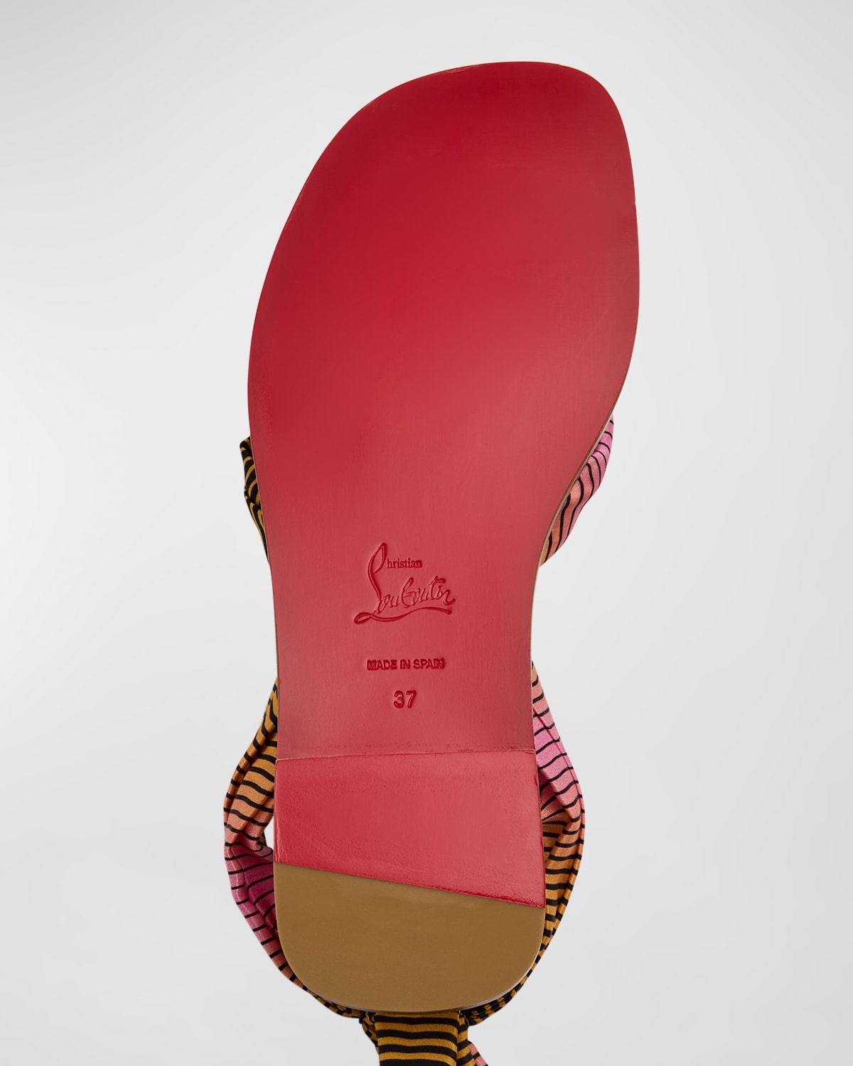 Nilo Du Desert Ankle-Wrap Red Sole Sandals - 6