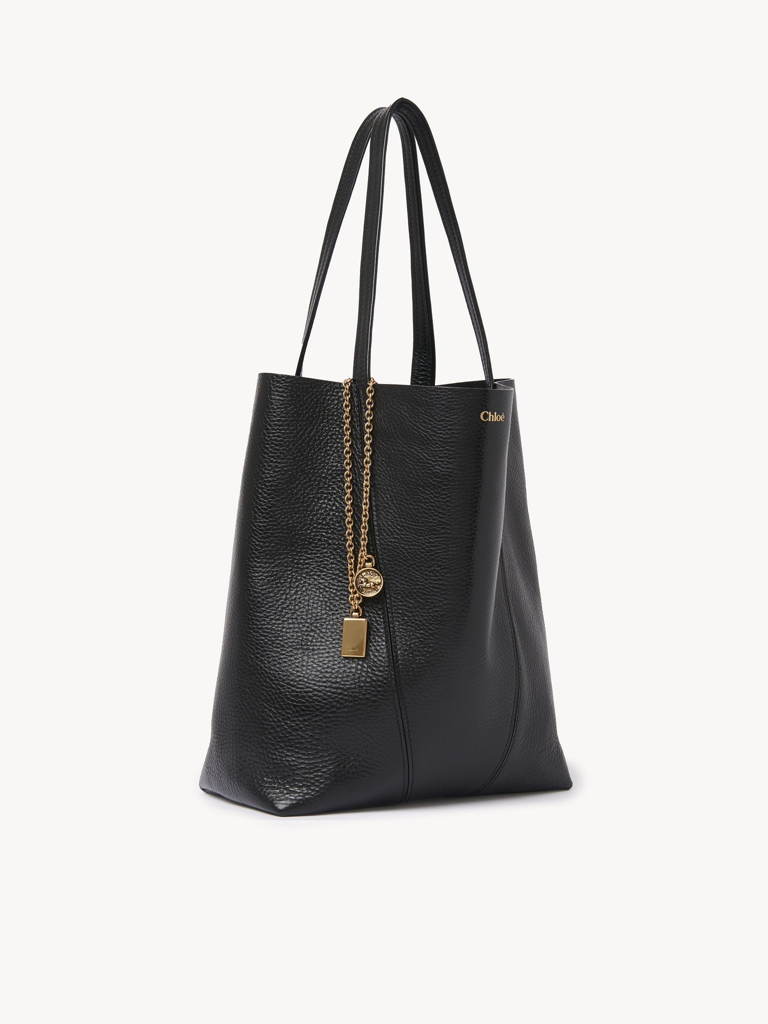 CHLOÉ SPIN TOTE BAG IN GRAINED LEATHER - 5