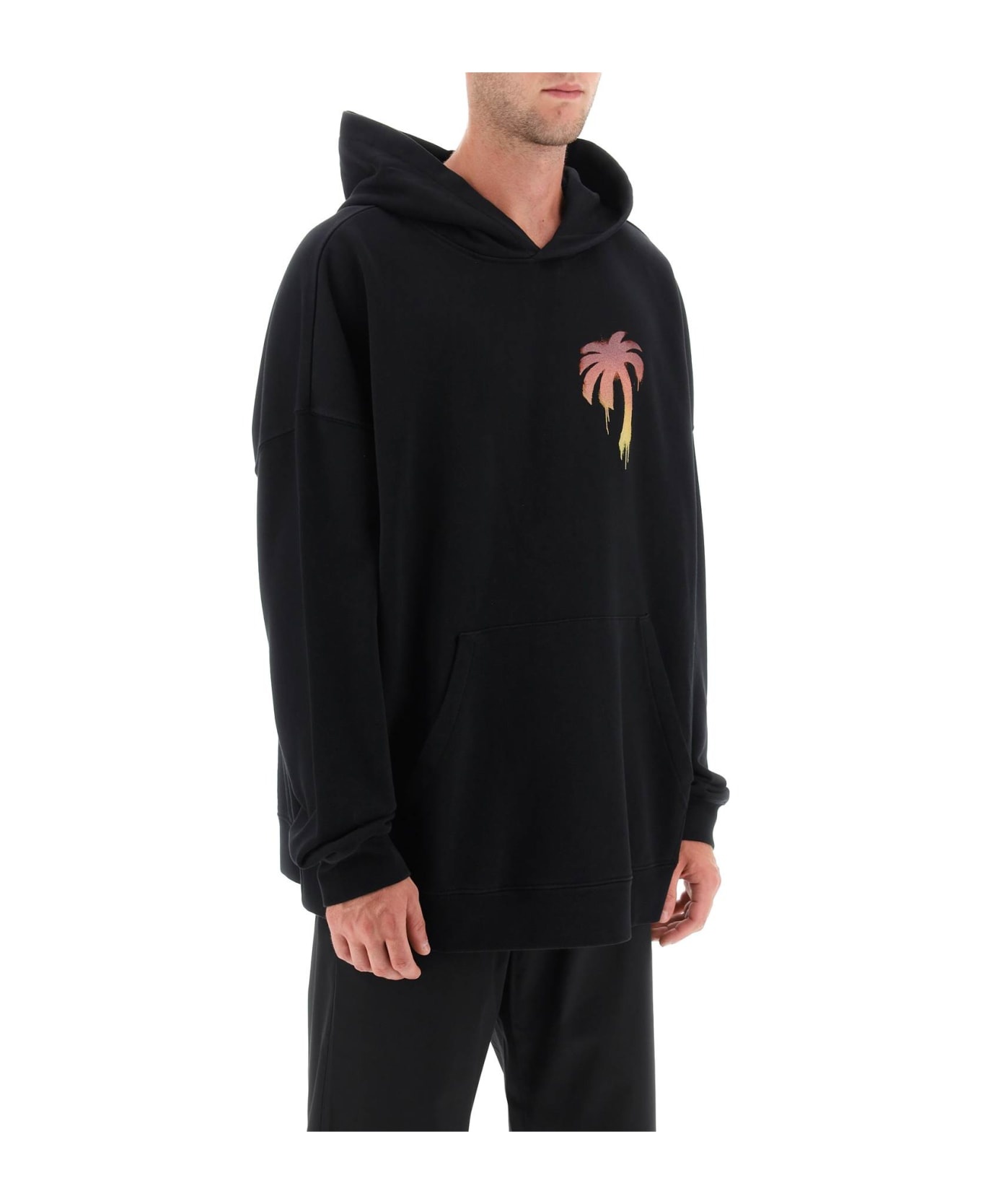 パーカー・フーディ Palm Angels I LOVE PA SWEATSHIRT (PMBB126_F23FLE0021025) Black 'I Love PA' Hoodie by Palm Angels on Sale