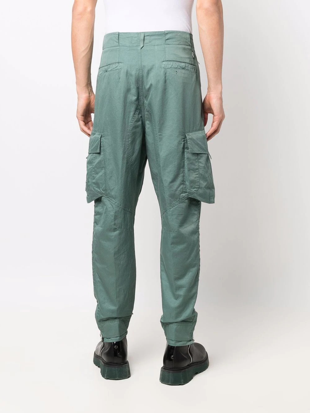 straight-leg cargo trousers - 4