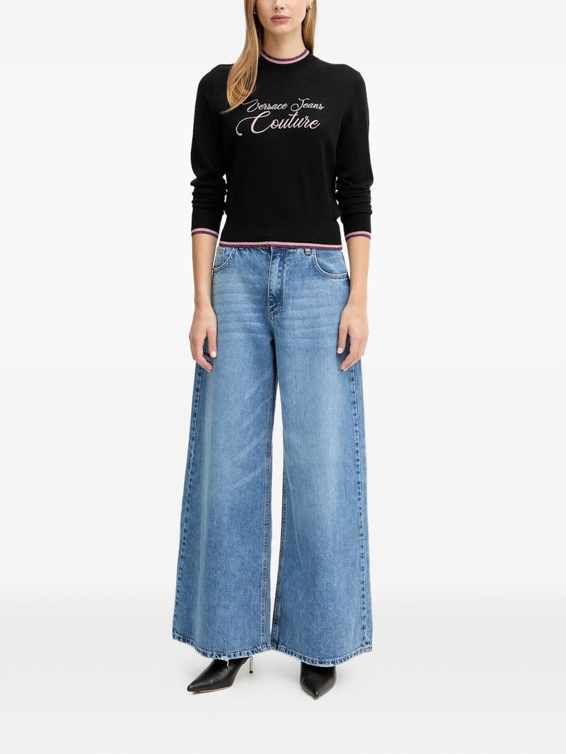 VERSACE JEANS COUTURE logo-lettering jumper outlook