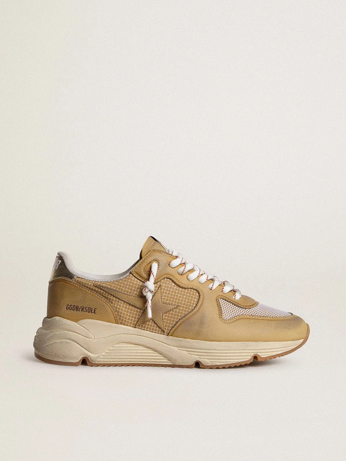 Running Sole in beige nubuck with beige leather star - 1