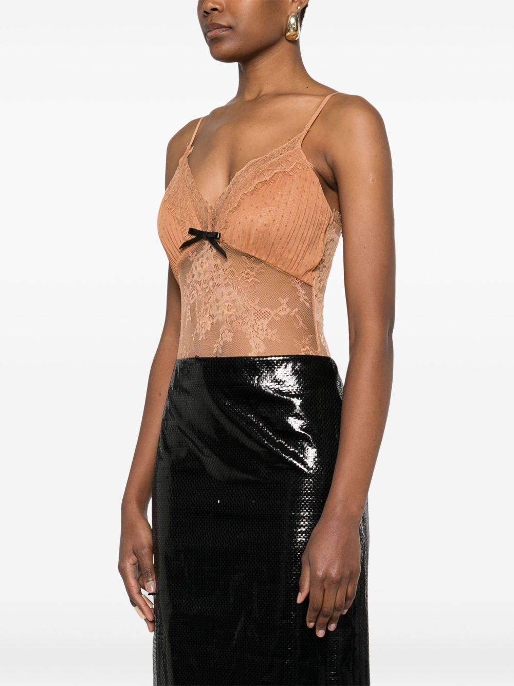 dot-pattern mesh bodysuit - 3