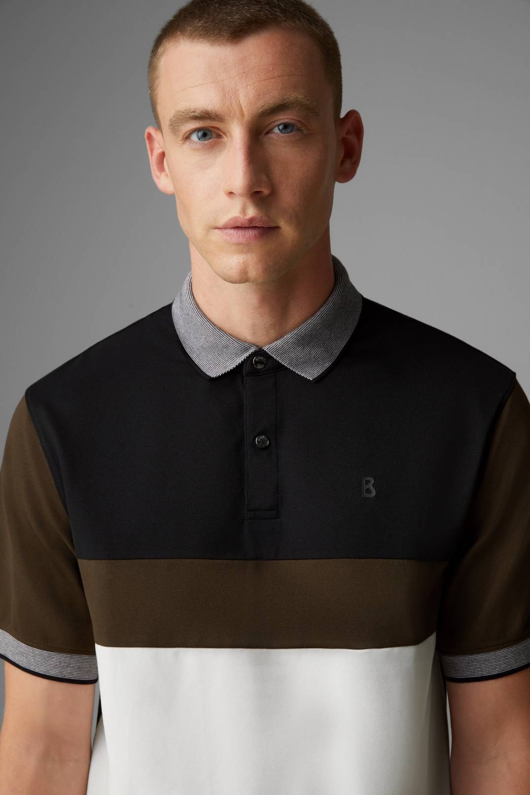 WISCO POLO SHIRT IN BLACK/BROWN - 4