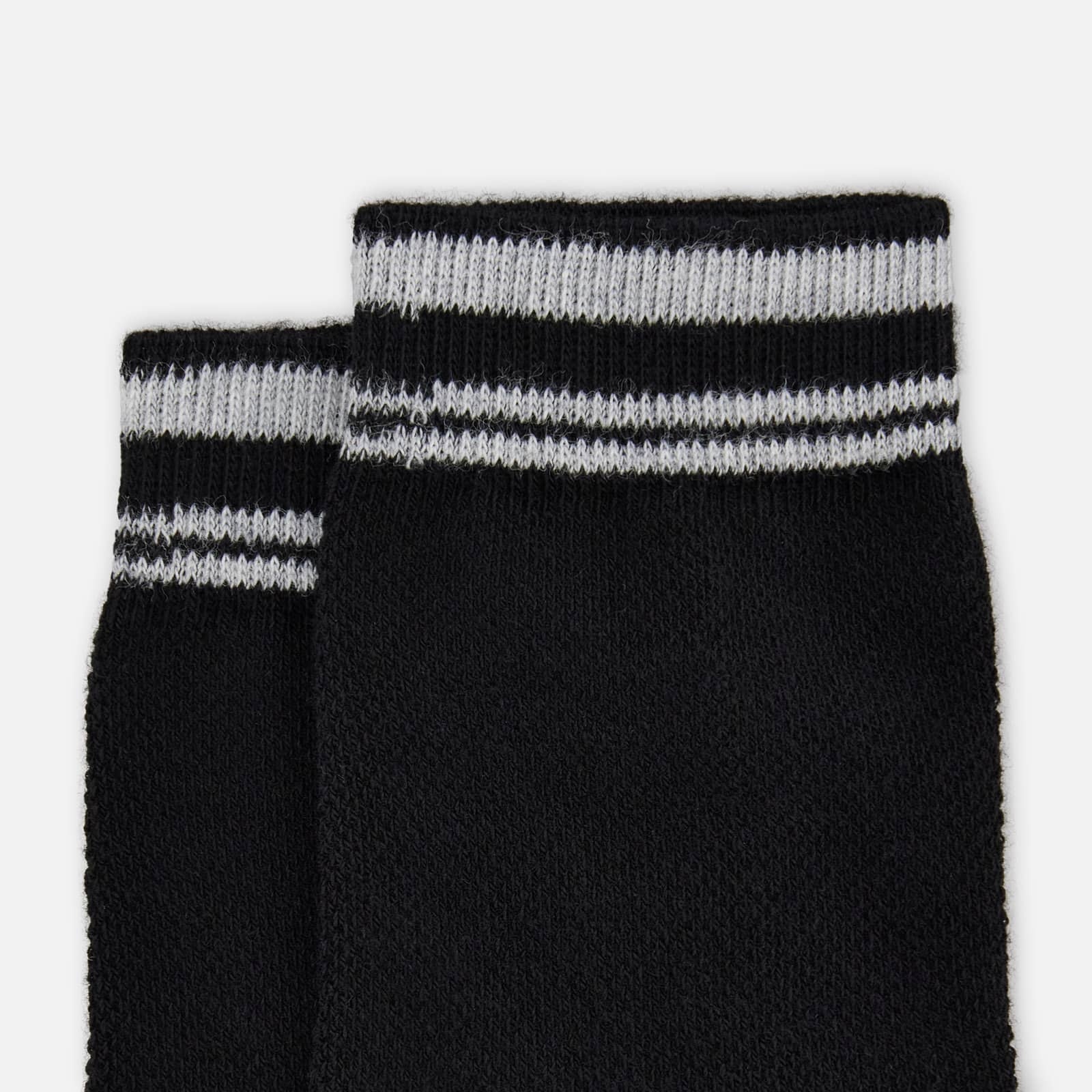 Solid Color Socks Black - 2