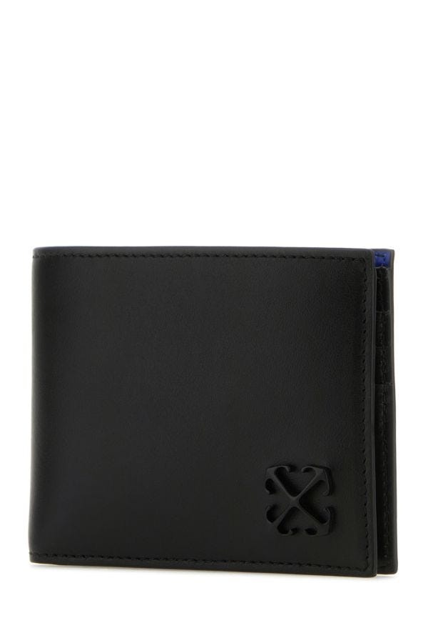 Off White Man Black Leather Wallet - 2