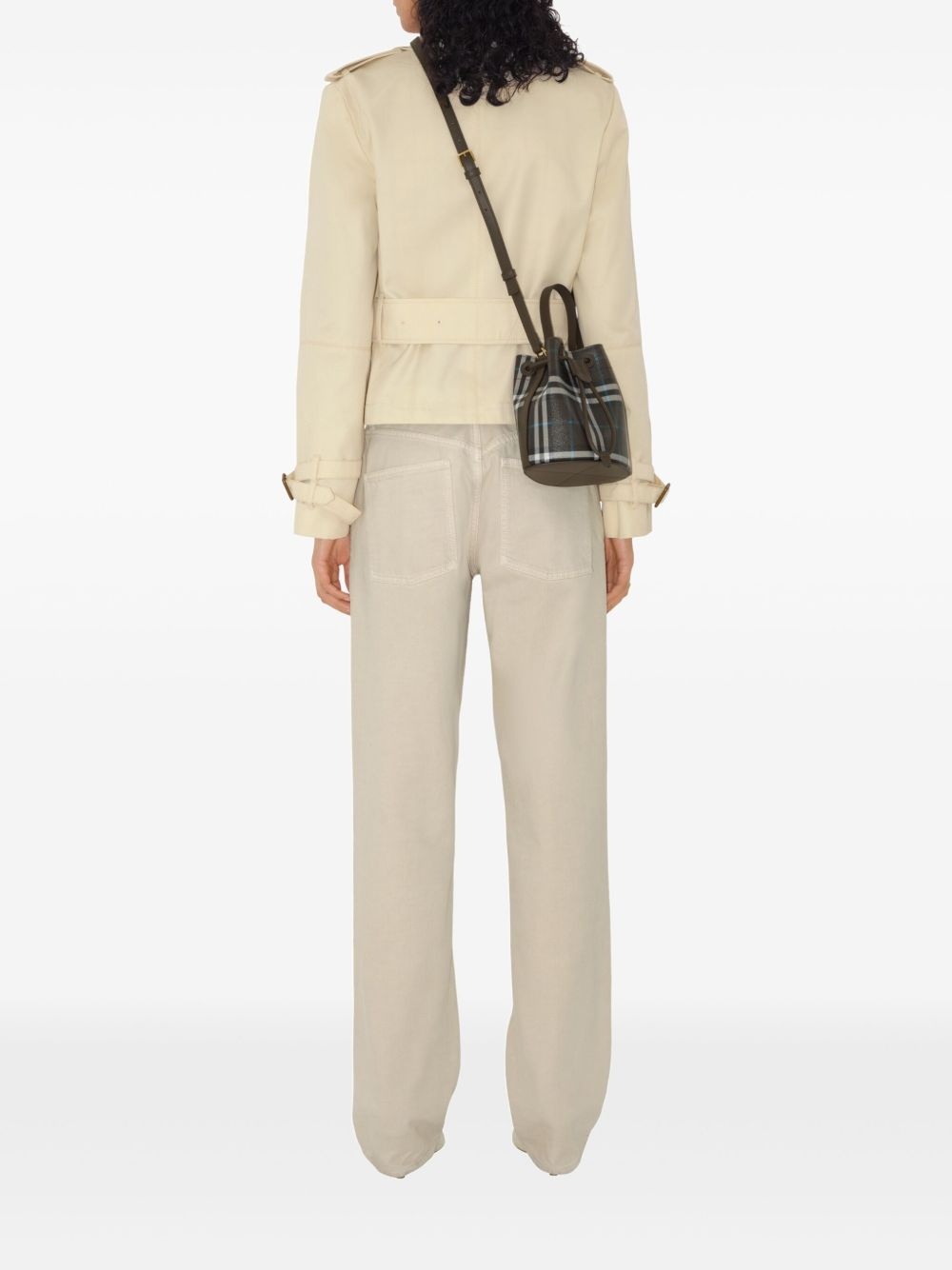 Check mini bucket bag - 3