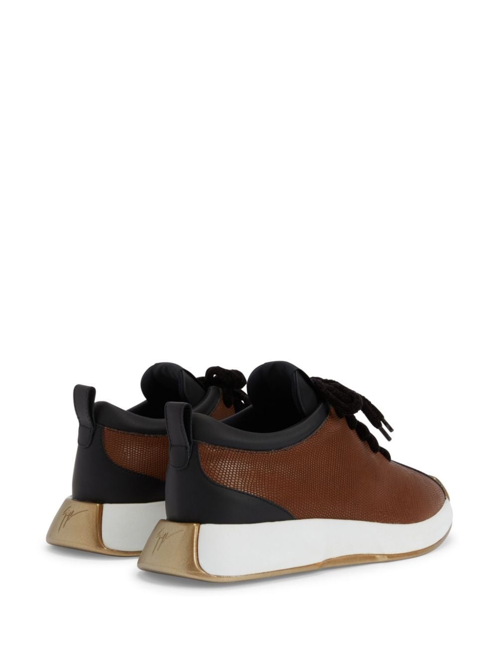 Ferox panelled leather sneakers - 3