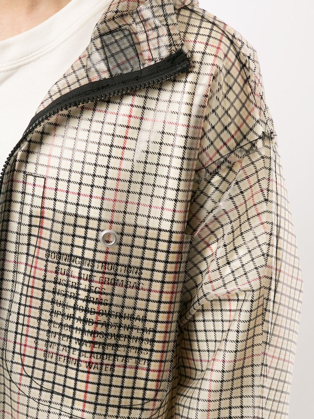 check pattern parka - 5