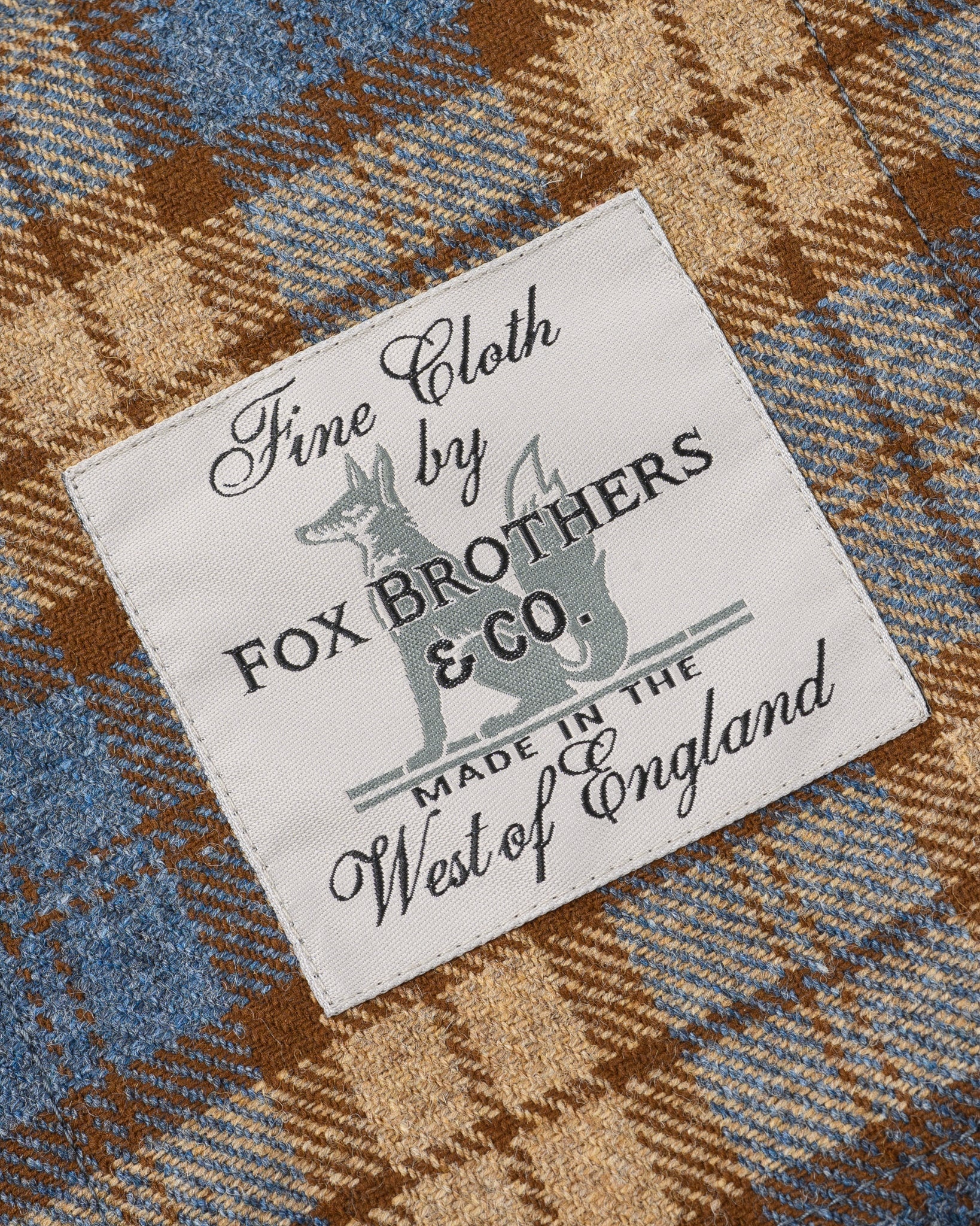 14OZ FOX BROTHERS® WOOL CPO SHIRT - TUSCAN BROWN CHECK TWILL FLANNEL - 14