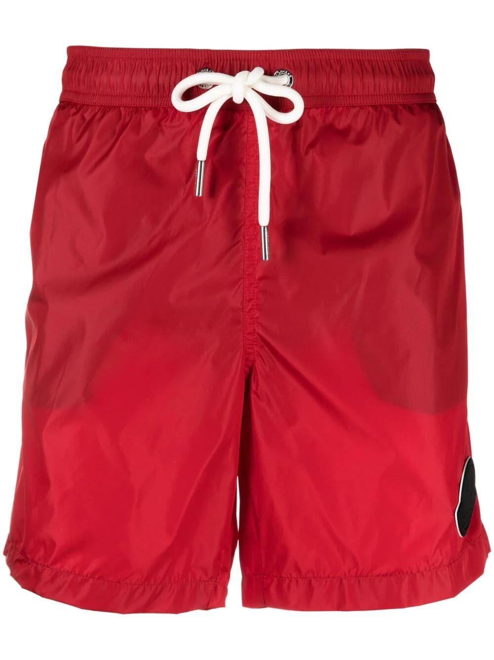 logo-patch swim shorts - 1