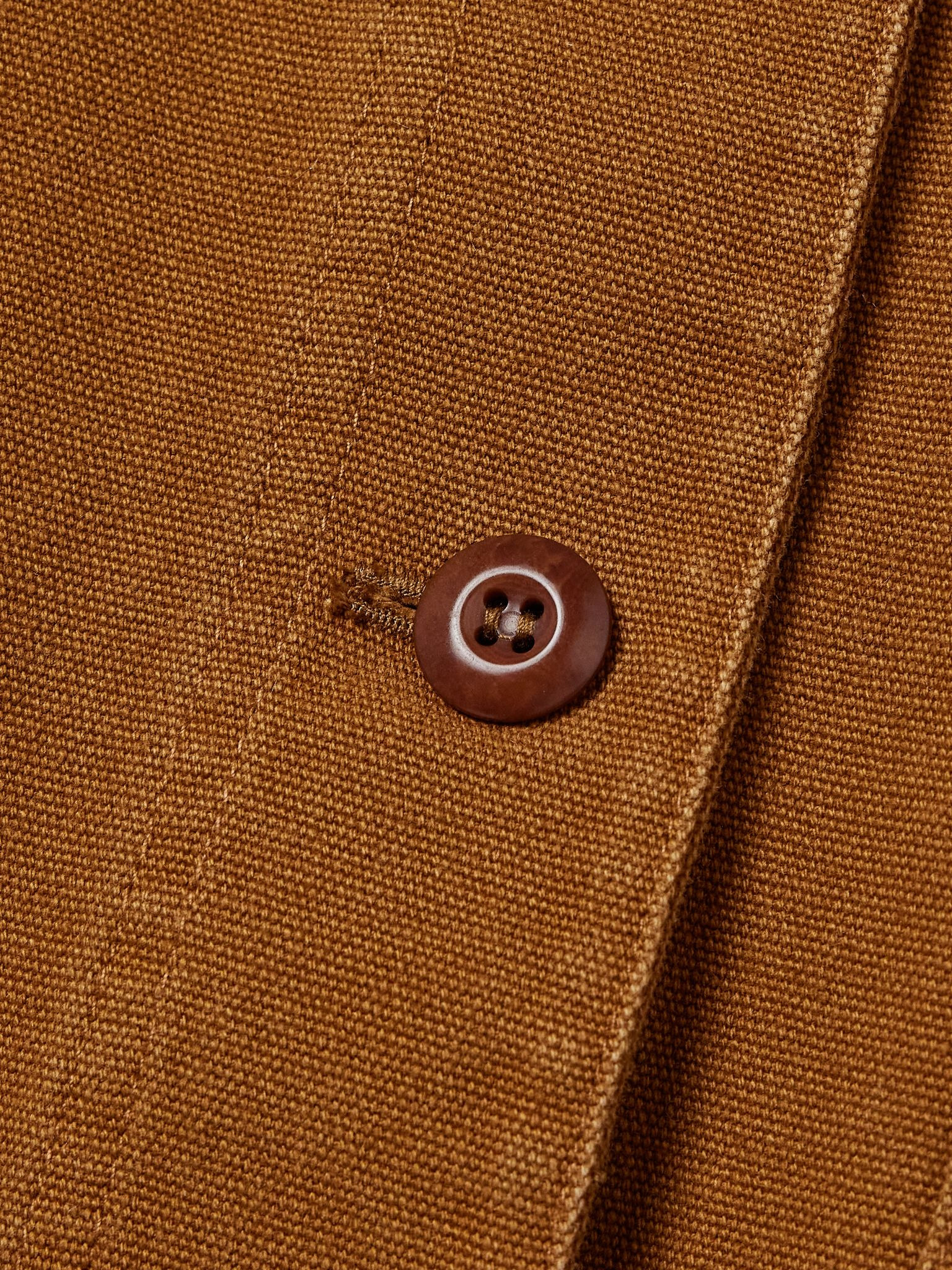 Pascual corduroy-trimmed cotton-canvas jacket Light brown - 5